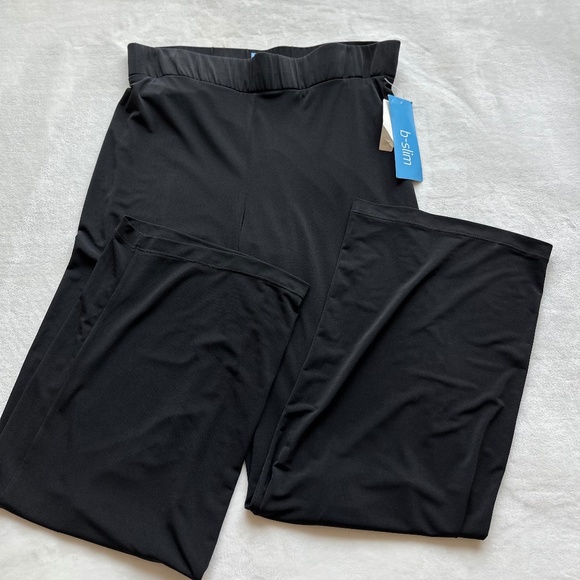 B-slim Pants - B-slim Women’s Black pants with Built in Shapewear Size Large